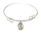 St Ronan Double Loop Bangle Bracelet - Sterling Silver Charm 9315SS