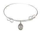 St Regina Double Loop Bangle Bracelet - Sterling Silver Charm 9335SS