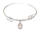St John of Capistrano Double Loop Bangle Bracelet - Sterling Silver Charm 9350SS