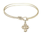 Communion 5-Way Eye Hook Bangle Bracelet - Gold-Filled Charm 0890GF