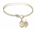 St Benedict Eye Hook Bangle Bracelet - Gold-Filled Charm 9008GF