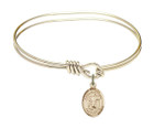 St Stephanie Eye Hook Bangle Bracelet - Gold-Filled Charm 9228GF
