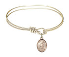 St Uriel The Archangel Eye Hook Bangle Bracelet - Gold-Filled Charm 9378GF