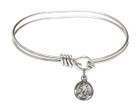 Guardian Angel Eye Hook Bangle Bracelet - Sterling Silver Charm 2340SS