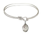 St Kevin Eye Hook Bangle Bracelet - Sterling Silver Charm 9062SS