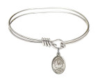 St Lawrence Eye Hook Bangle Bracelet - Sterling Silver Charm 9063SS
