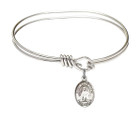 St Edith Stein Eye Hook Bangle Bracelet - Sterling Silver Charm 9103SS