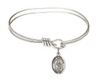 St Christian Demosthenes Eye Hook Bangle Bracelet - Sterling Silver Charm 9257SS