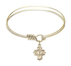 Communion 5-Way Round Eye Hook Bangle Bracelet - Gold-Filled Charm - 6.25 Inch 0890GF Communion 5-Way Round Eye Hook Bangle Bracelet - Gold-Filled Charm - 6.25 Inch 0890GF