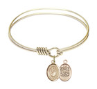 St Christopher - Coast Guard Round Eye Hook Bangle Bracelet - Gold-Filled Charm - 6.25 Inch 9022GF3 St Christopher - Coast Guard Round Eye Hook Bangle Bracelet - Gold-Filled Charm - 6.25 Inch 9022GF3