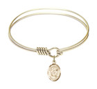 St Raymond Nonnatus Round Eye Hook Bangle Bracelet - Gold-Filled Charm - 6.25 Inch 9091GF St Raymond Nonnatus Round Eye Hook Bangle Bracelet - Gold-Filled Charm - 6.25 Inch 9091GF