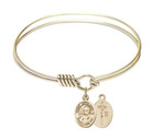 St John Paul II Round Eye Hook Bangle Bracelet - Gold-Filled Charm - 6.25 Inch 9234GF St John Paul II Round Eye Hook Bangle Bracelet - Gold-Filled Charm - 6.25 Inch 9234GF