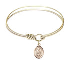 St Eustachius Round Eye Hook Bangle Bracelet - Gold-Filled Charm - 6.25 Inch 9356GF St Eustachius Round Eye Hook Bangle Bracelet - Gold-Filled Charm - 6.25 Inch 9356GF