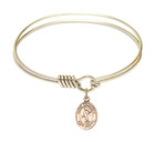 St Sebastian - Track And Field Round Eye Hook Bangle Bracelet - Gold-Filled Charm - 6.25 Inch 9610GF St Sebastian - Track And Field Round Eye Hook Bangle Bracelet - Gold-Filled Charm - 6.25 Inch 9610GF