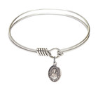 Our Lady of Czestochowa Round Eye Hook Bangle Bracelet - Sterling Silver Charm - 6.25 Inch 9421SS Our Lady of Czestochowa Round Eye Hook Bangle Bracelet - Sterling Silver Charm - 6.25 Inch 9421SS