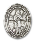 St. Isidore the Farmer Silver Visor Clip