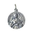 St. Catherine of Alexandria Medal - Sterling Silver 3/4" Round Antique Replica Pendant St. Catherine of Alexandria Medal - Sterling Silver 3/4" Round Antique Replica Pendant