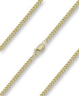 16" Gold Plated Heavy Curb Chain With Clasp (2.90MM Thick)