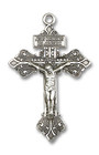 Oversized Pardon Crucifix Pendant - Sterling Silver 2 1/8 x 1 3/8 0632SS Oversized Pardon Crucifix Pendant - Sterling Silver 2 1/8 x 1 3/8 0632SS