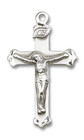 Large Crucifix Pendant - Sterling Silver 1 1/8 x 5/8 0651SS Large Crucifix Pendant - Sterling Silver 1 1/8 x 5/8 0651SS
