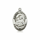 Large St Joseph Medal - Sterling Silver 1 x 5/8 Oval Pendant 4024SS
