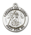 Caridad Del Cobre Medal - Sterling Silver 3/4 x 3/4 Round Pendant 4063SS Caridad Del Cobre Medal - Sterling Silver 3/4 x 3/4 Round Pendant 4063SS