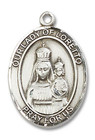 Our Lady of Loretto Medal - Sterling Silver Oval Pendant 3 Sizes Our Lady of Loretto Medal - Sterling Silver Oval Pendant 3 Sizes