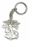St Michael Keychain - Silver Finish 5845SRCS