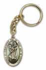 St Christopher Keychain - Gold Finish 5851ESRCG
