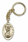 St Christopher Keychain - Gold Finish 5851SRCG