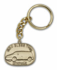 God Bless This Minivan Keychain - Gold Finish