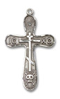 Large Golgotha Cross Pendant - Sterling Silver 1 1/4 x 3/4 0263SS Large Golgotha Cross Pendant - Sterling Silver 1 1/4 x 3/4 0263SS