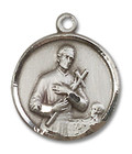 St Gerard Medal - Sterling Silver 5/8 x 1/2 Round Pendant 0601GSS St Gerard Medal - Sterling Silver 5/8 x 1/2 Round Pendant 0601GSS