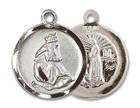 Our Lady of La Salette Medal - Sterling Silver 5/8 x 1/2 Round Pendant 0601LSS Our Lady of La Salette Medal - Sterling Silver 5/8 x 1/2 Round Pendant 0601LSS