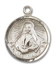 St Frances Cabrini Medal - Sterling Silver 5/8 x 1/2 Round Pendant 0601OSS St Frances Cabrini Medal - Sterling Silver 5/8 x 1/2 Round Pendant 0601OSS
