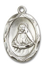 St Frances Cabrini Medal - Sterling Silver 3/4 x 3/8 Oval Pendant 0612OSS St Frances Cabrini Medal - Sterling Silver 3/4 x 3/8 Oval Pendant 0612OSS