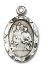 St Raphael The Archangel Medal - Sterling Silver 3/4 x 3/8 Oval Pendant 0612RASS St Raphael The Archangel Medal - Sterling Silver 3/4 x 3/8 Oval Pendant 0612RASS