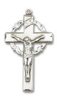 Crown Crucifix Pendant - Sterling Silver 1 5/8 x 1 0640SS Crown Crucifix Pendant - Sterling Silver 1 5/8 x 1 0640SS