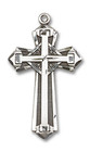 Extra Large Embellished Cross Pendant - Sterling Silver 1 5/8 x 7/8 0650YSS Extra Large Embellished Cross Pendant - Sterling Silver 1 5/8 x 7/8 0650YSS