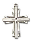 Embellished Cross Pendant - Sterling Silver 2 Sizes Embellished Cross Pendant - Sterling Silver 2 Sizes