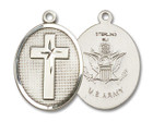 Large Army Cross Medal - Sterling Silver 1 1/8 x 3/4 Oval Pendant 0783SS2 Large Army Cross Medal - Sterling Silver 1 1/8 x 3/4 Oval Pendant 0783SS2