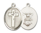 Large Navy Cross Medal - Sterling Silver 1 1/8 x 3/4 Oval Pendant 0783SS6 Large Navy Cross Medal - Sterling Silver 1 1/8 x 3/4 Oval Pendant 0783SS6
