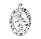 Front of St. Sebastian Hockey Pendant Front of St. Sebastian Hockey Pendant