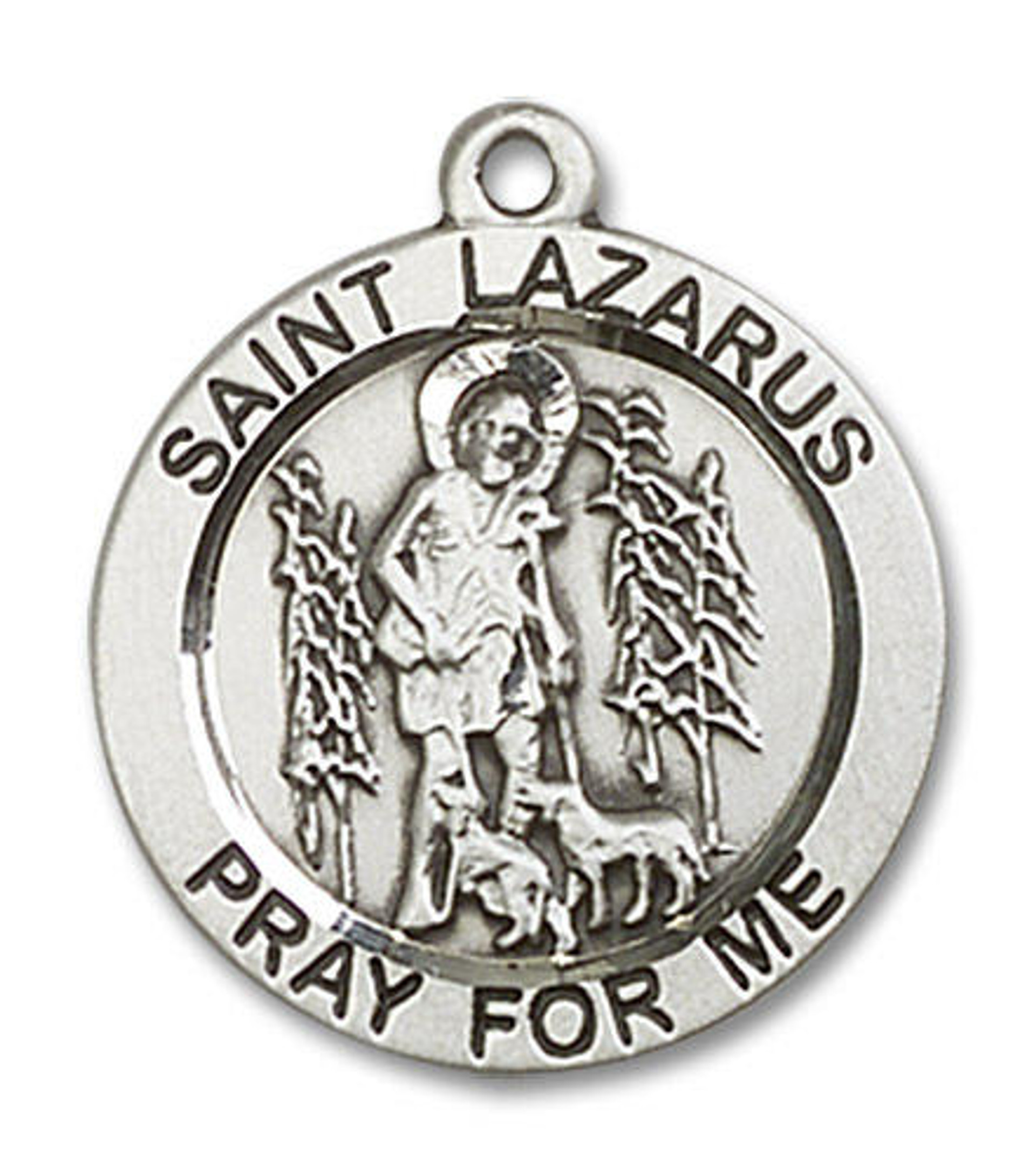 saint lazarus silver pendant