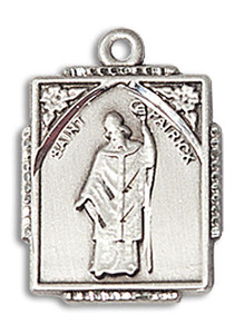 St Patrick Medal - Sterling Silver 3/4 x 1/2 Rectangular Pendant 0804PASS St Patrick Medal - Sterling Silver 3/4 x 1/2 Rectangular Pendant 0804PASS