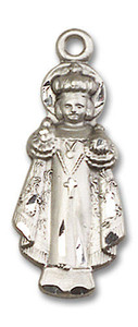 Infant of Prague Figurine Pendant - Sterling Silver 1 x 3/8 0824SS Infant of Prague Figurine Pendant - Sterling Silver 1 x 3/8 0824SS