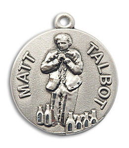 Large Blessed Matt Talbot Medal - Sterling Silver 1 x 7/8 Round Pendant 0831SS Large Blessed Matt Talbot Medal - Sterling Silver 1 x 7/8 Round Pendant 0831SS