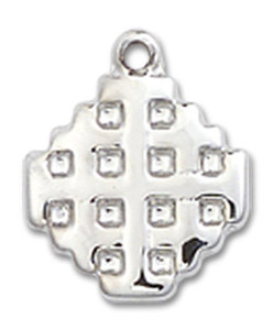 Jerusalem Cross Pendant Charm - Sterling Silver 4118SS Jerusalem Cross Pendant Charm - Sterling Silver 4118SS