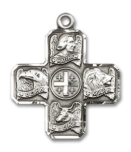 Evangelist Medal - Sterling Silver 7/8 x 3/4 Pendant 4214SS Evangelist Medal - Sterling Silver 7/8 x 3/4 Pendant 4214SS