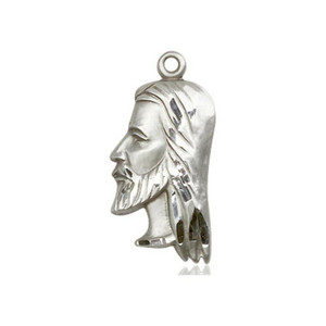 Head of Christ Pendant - Sterling Silver 7/8 x 3/8 4215SS Head of Christ Pendant - Sterling Silver 7/8 x 3/8 4215SS